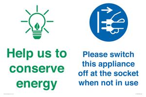 Help us to conserve energy - Unplug the kettle when finished